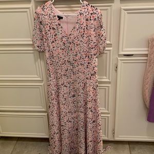 Talbots size 14 light pink floral dress